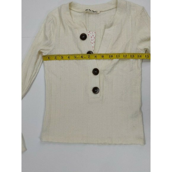 Free People Womens Sweater XSmall Ivory Oliver - Picture 12 of 15